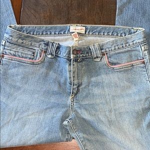 Abercrombie and fitch jeans pink trim 8 X32” insea